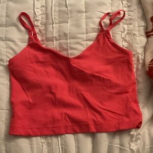 Lululemon Align Cropped Cami Tank Glaze Pink Size 6 PADDING REMOVED